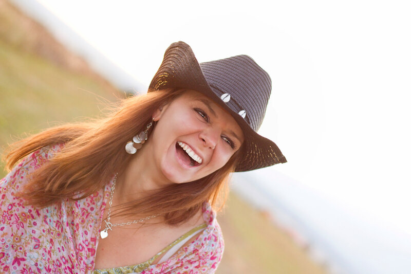 Woman in Cowboy Hat — Pink, Joyful