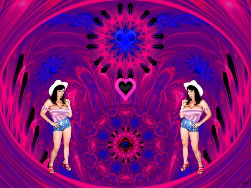 Woman in Cowboy Hat — Pink, Psychedelic