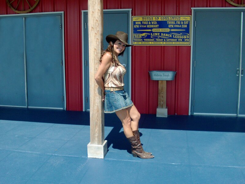 Woman in Cowboy Hat — Red, Casual