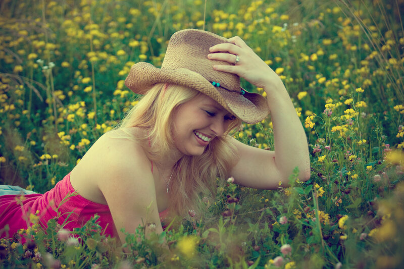 Woman in Cowboy Hat — Yellow, Serene