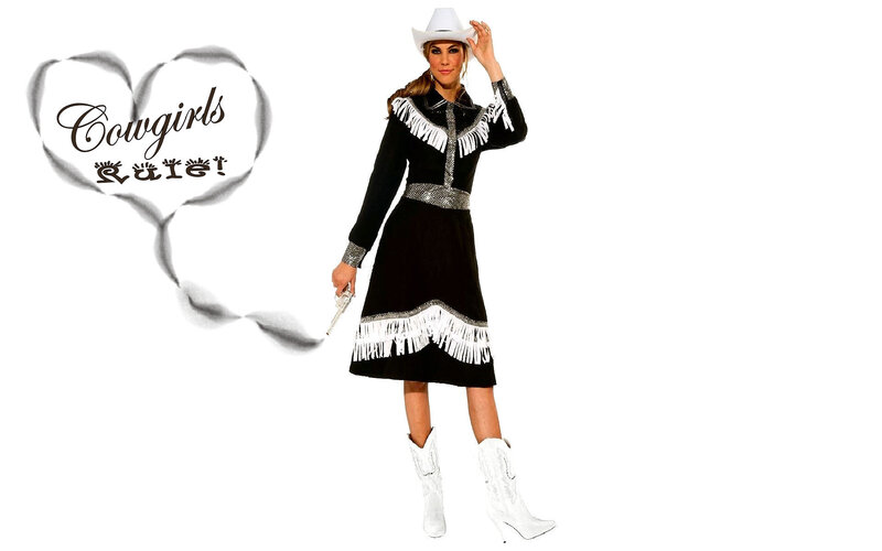 Woman in Cowgirl Outfit — Black, Confident