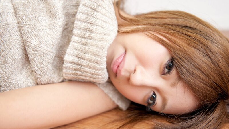 woman in cozy sweater