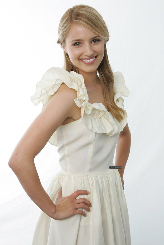 Woman in Cream Dress — Friendly, Photograph