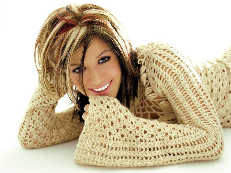 woman in crochet sweater