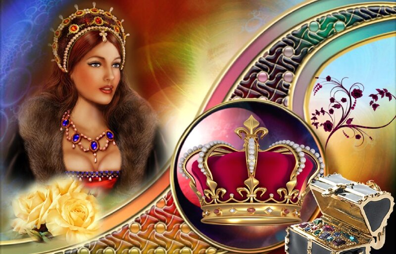 Woman in Crown and Fur