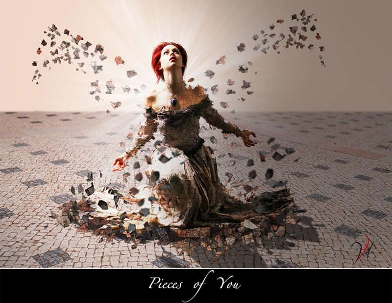 Woman in Crumbling Dress