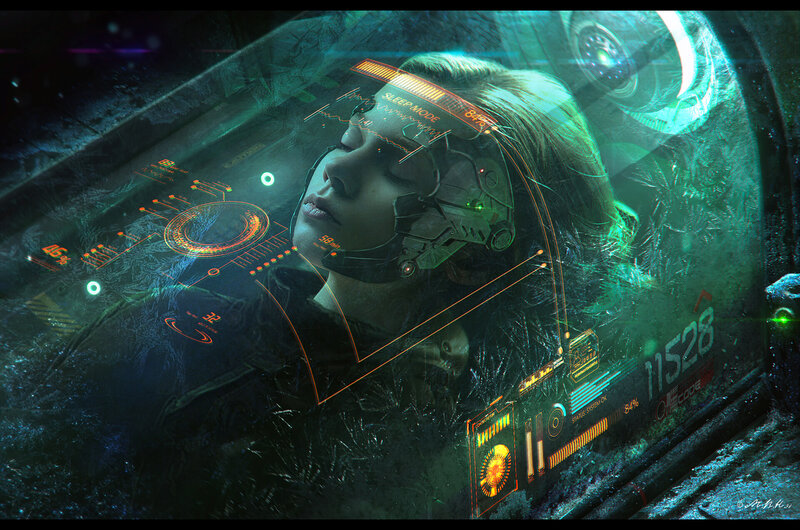 Woman in Cryo-pod