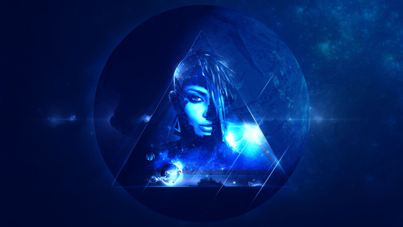 Woman in Crystal Pyramid