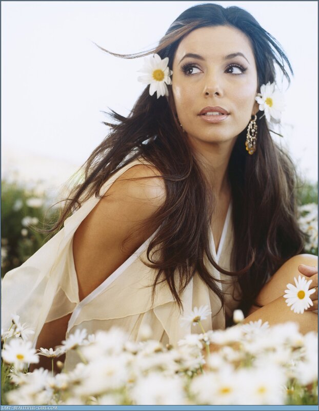 woman in daisy field