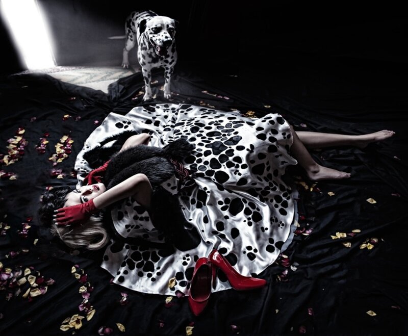 Woman in Dalmatian Dress