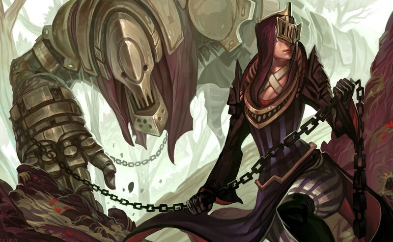 Woman in Dark Armor — Purple