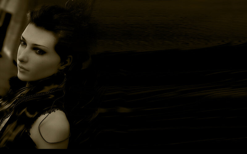 woman in dark attire