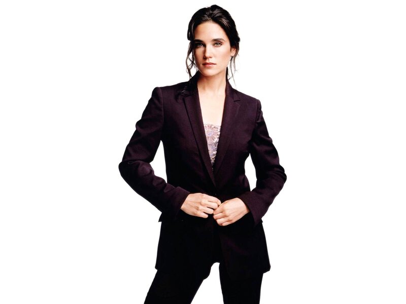 Woman in Dark Blazer — Purple