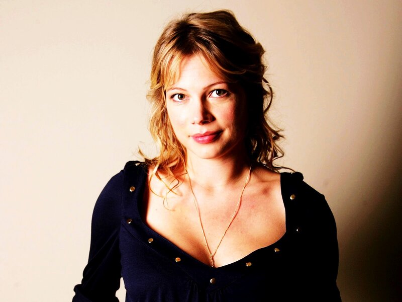 woman in dark blue top