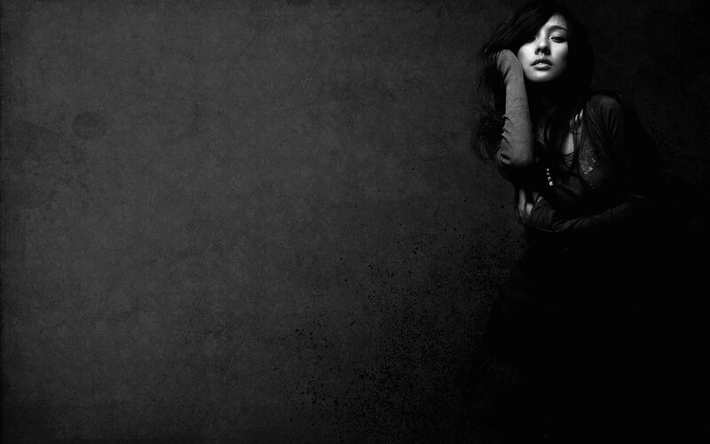 Woman in Dark Clothing — Black