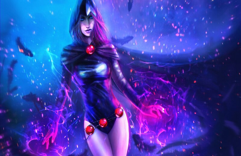 Woman in Dark Costume — Blue, Dramatic, Night