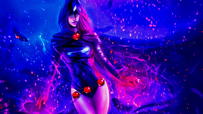 Woman in Dark Costume — Blue, Dramatic