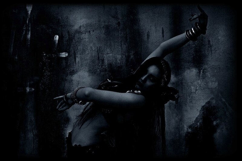 Woman in Dark Costume