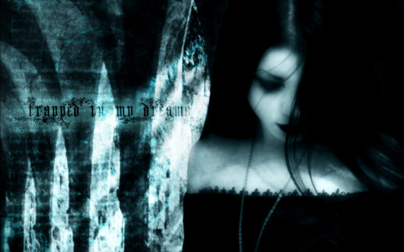 woman in dark dream