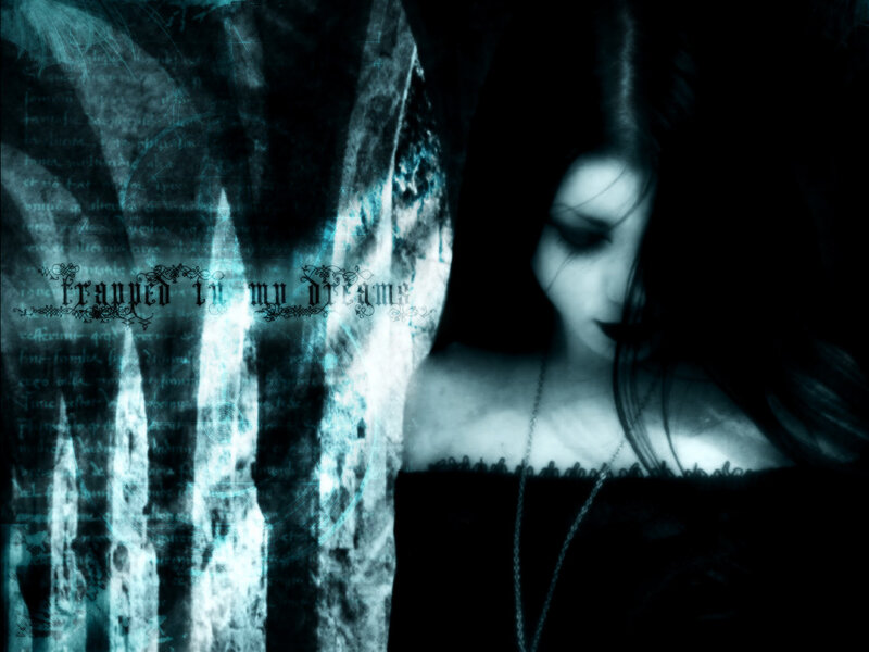woman in dark dream