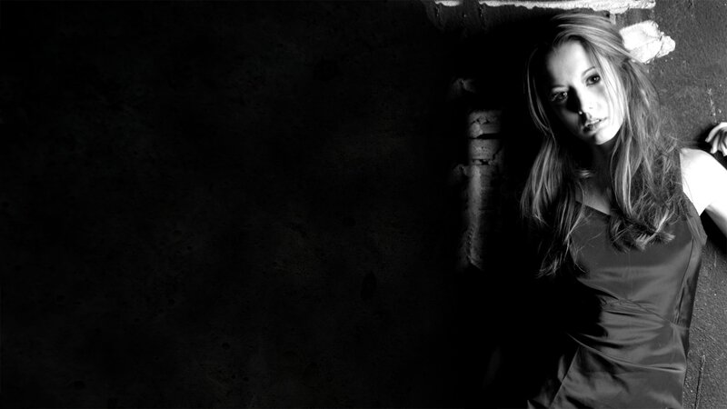 woman in dark dress