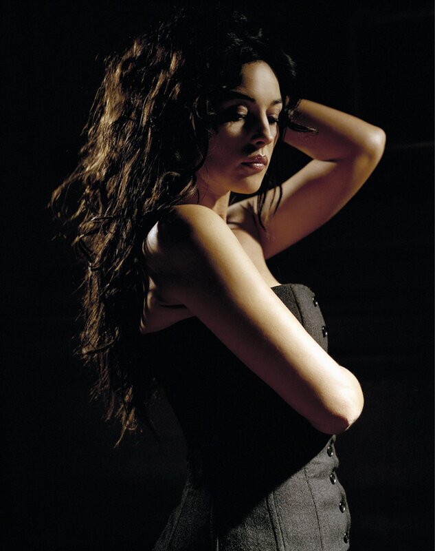 woman in dark dress