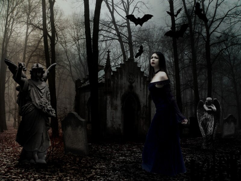 Woman in Dark Dress — Black, Gothic