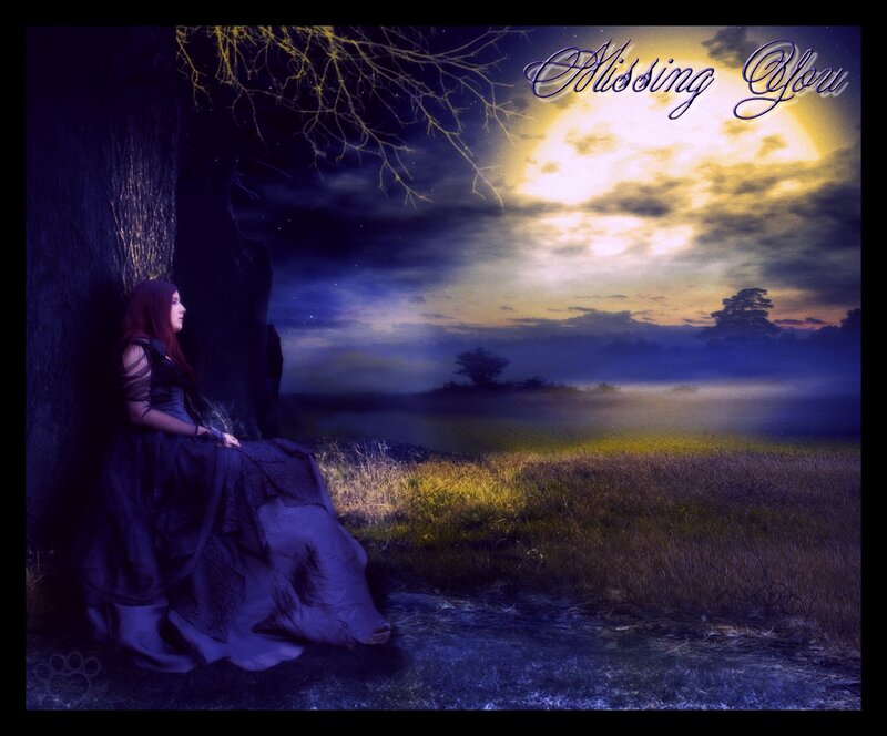 Woman in Dark Dress — Purple, Melancholic