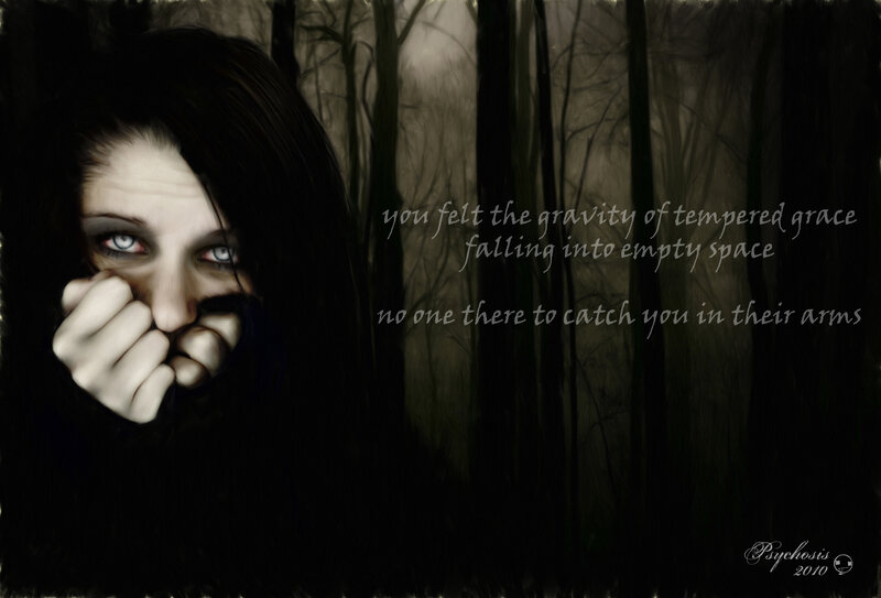 Woman in Dark Forest — Black
