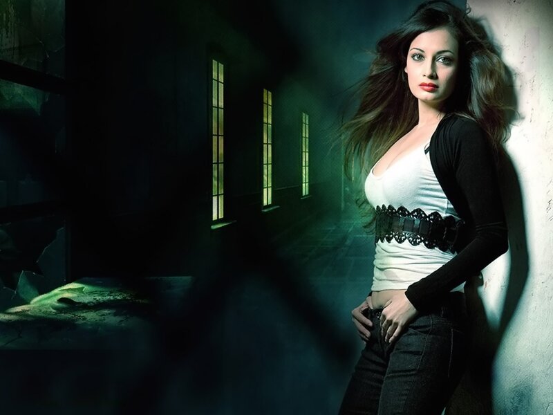 Woman in Dark Hallway — Black, Dramatic