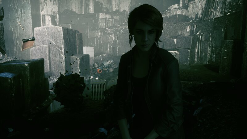 Woman in Dark Jacket — Black
