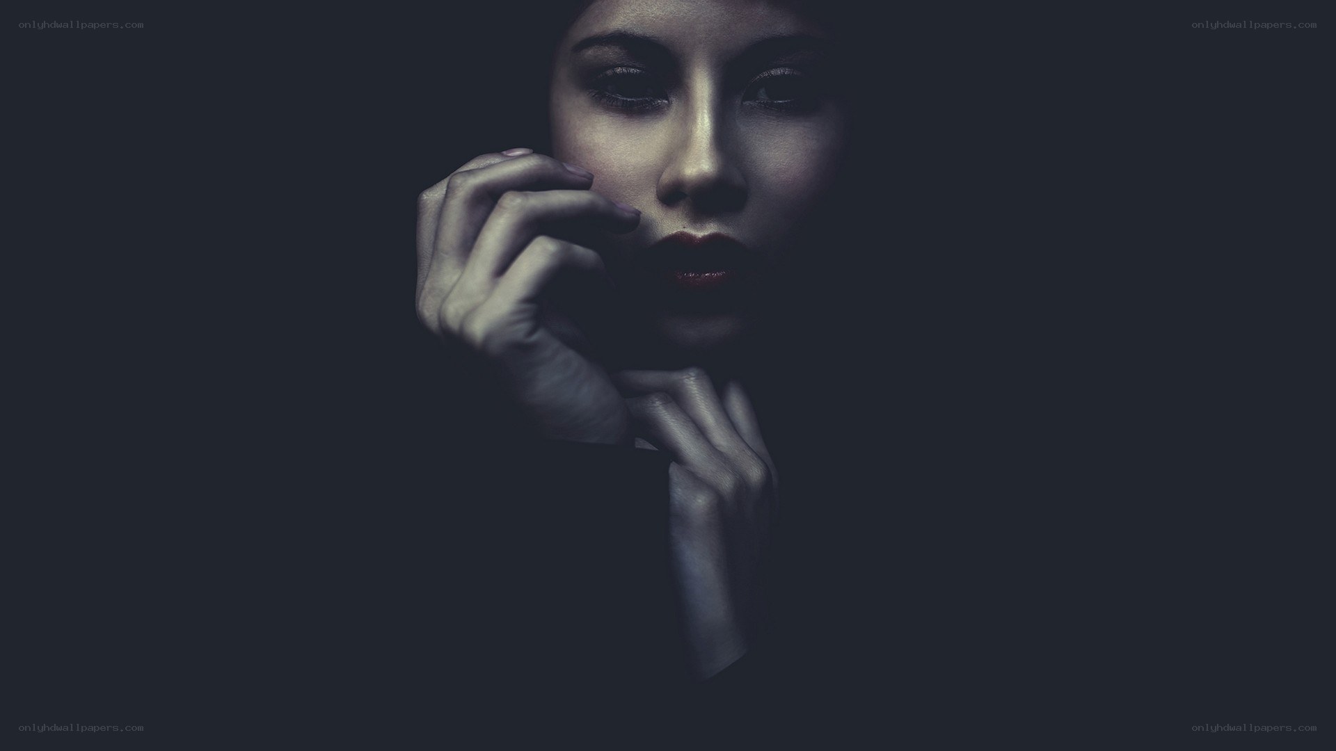 woman in dark lighting