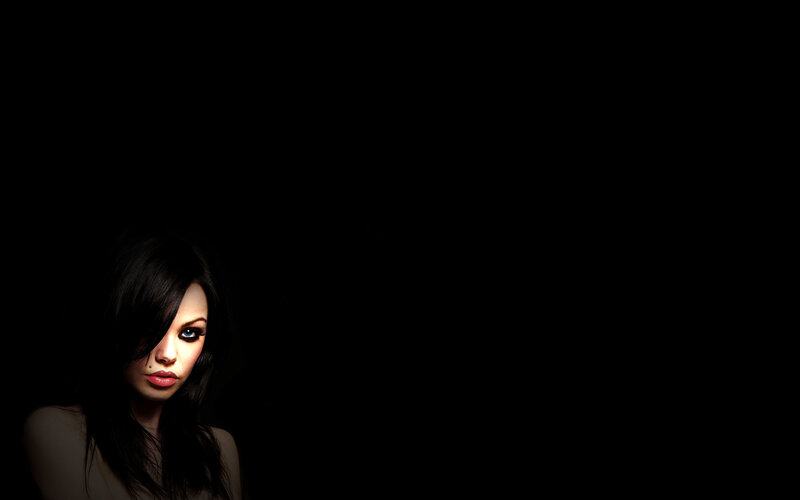 woman in dark lighting