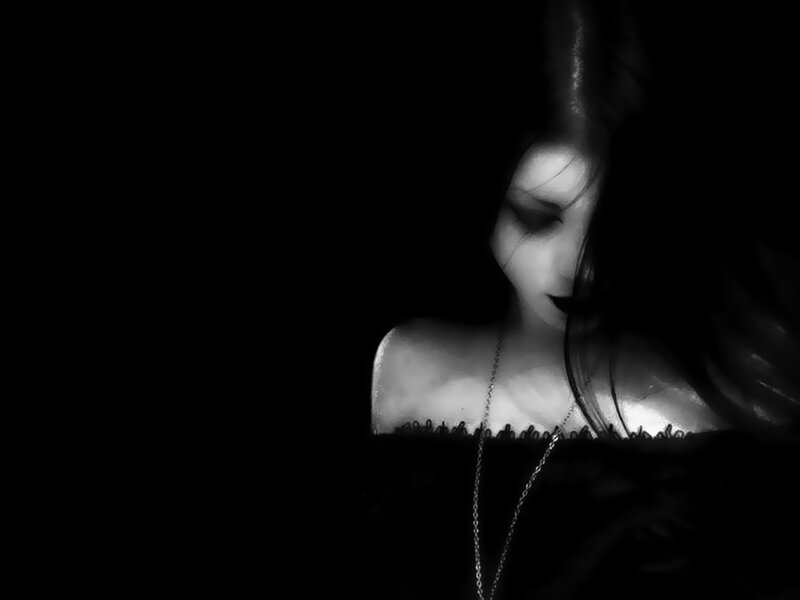 woman in dark lighting
