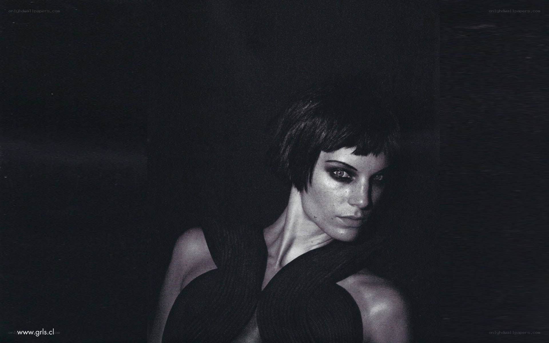 woman in dark setting
