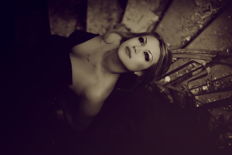 woman in dark setting