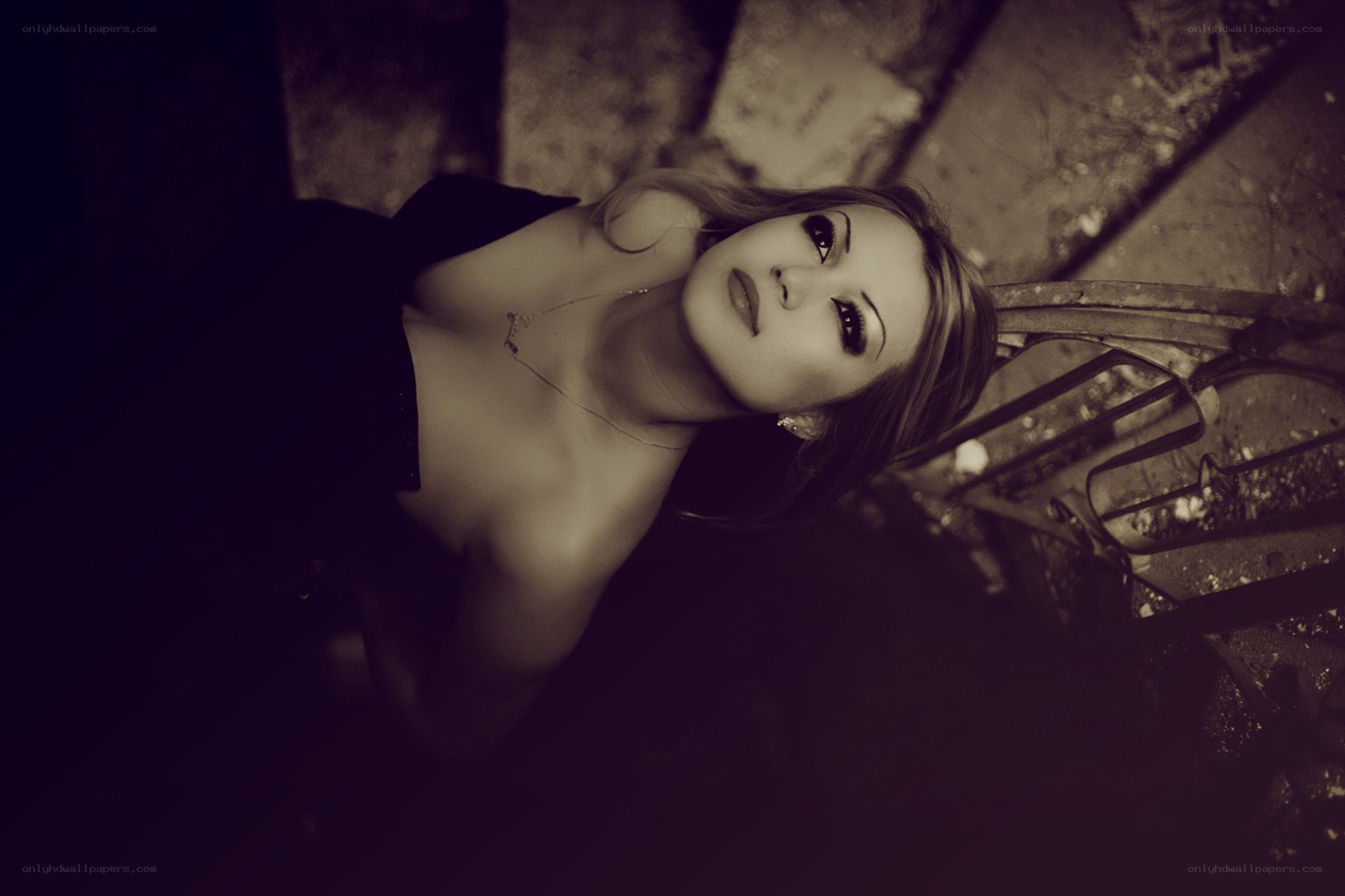 woman in dark setting