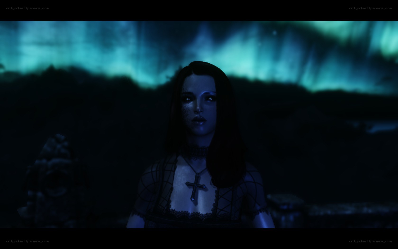 woman in dark setting