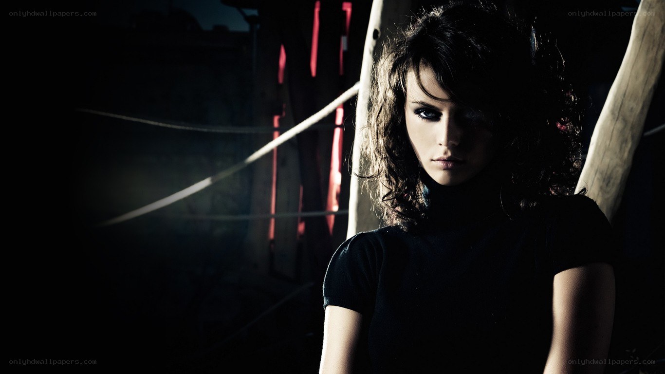 woman in dark setting
