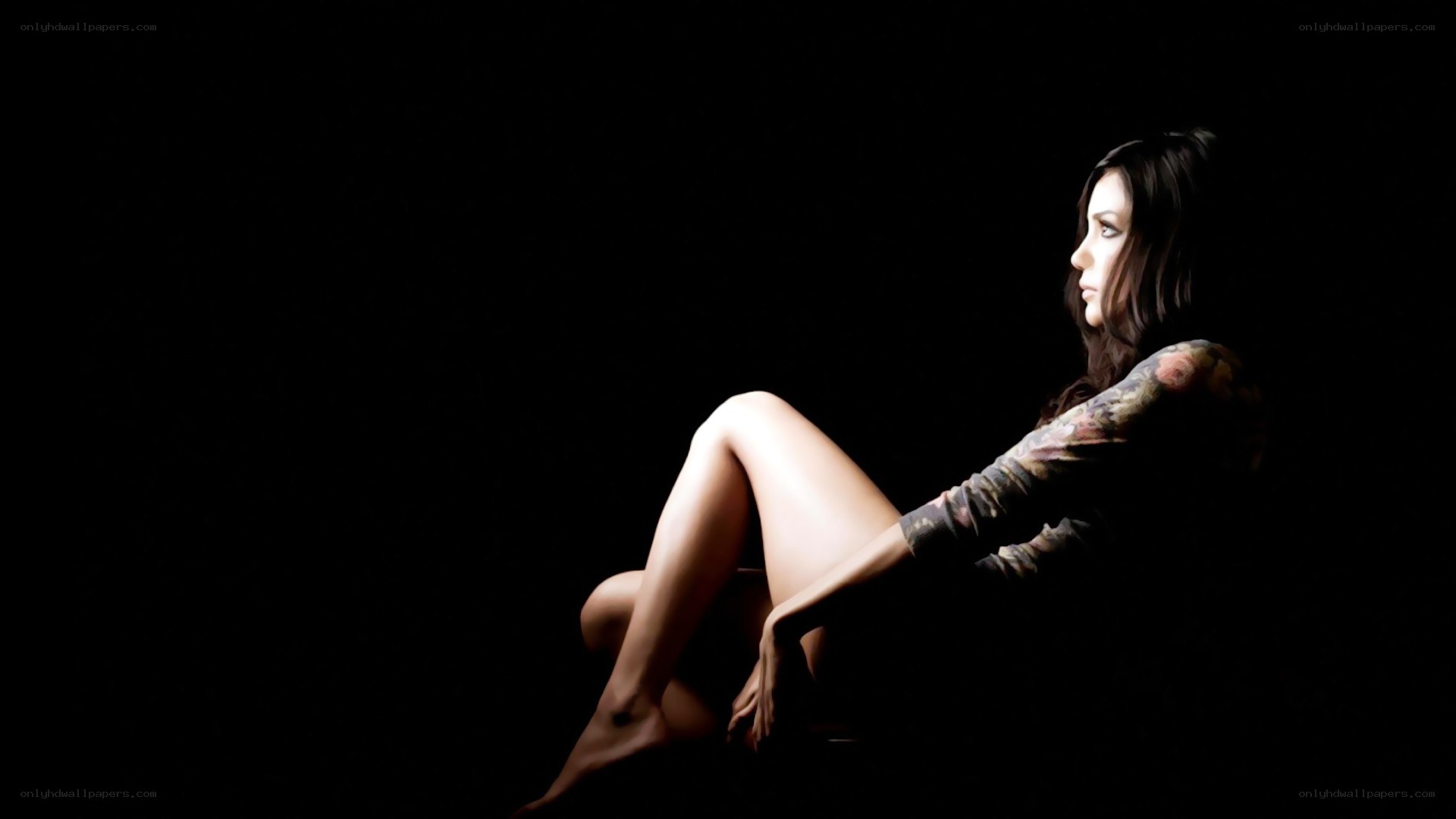 woman in dark setting