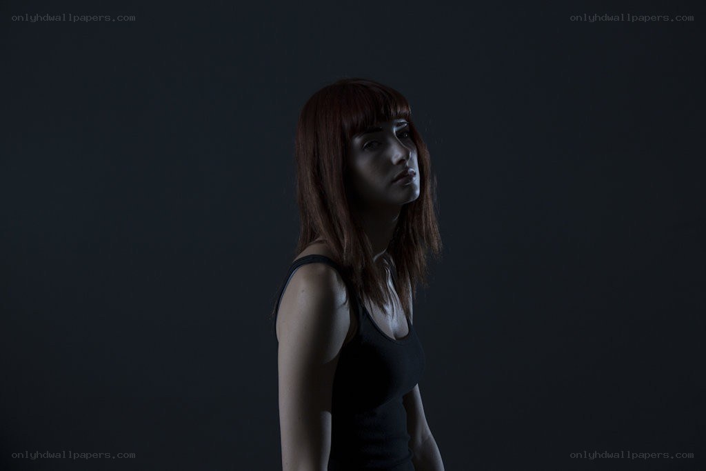 woman in dark setting