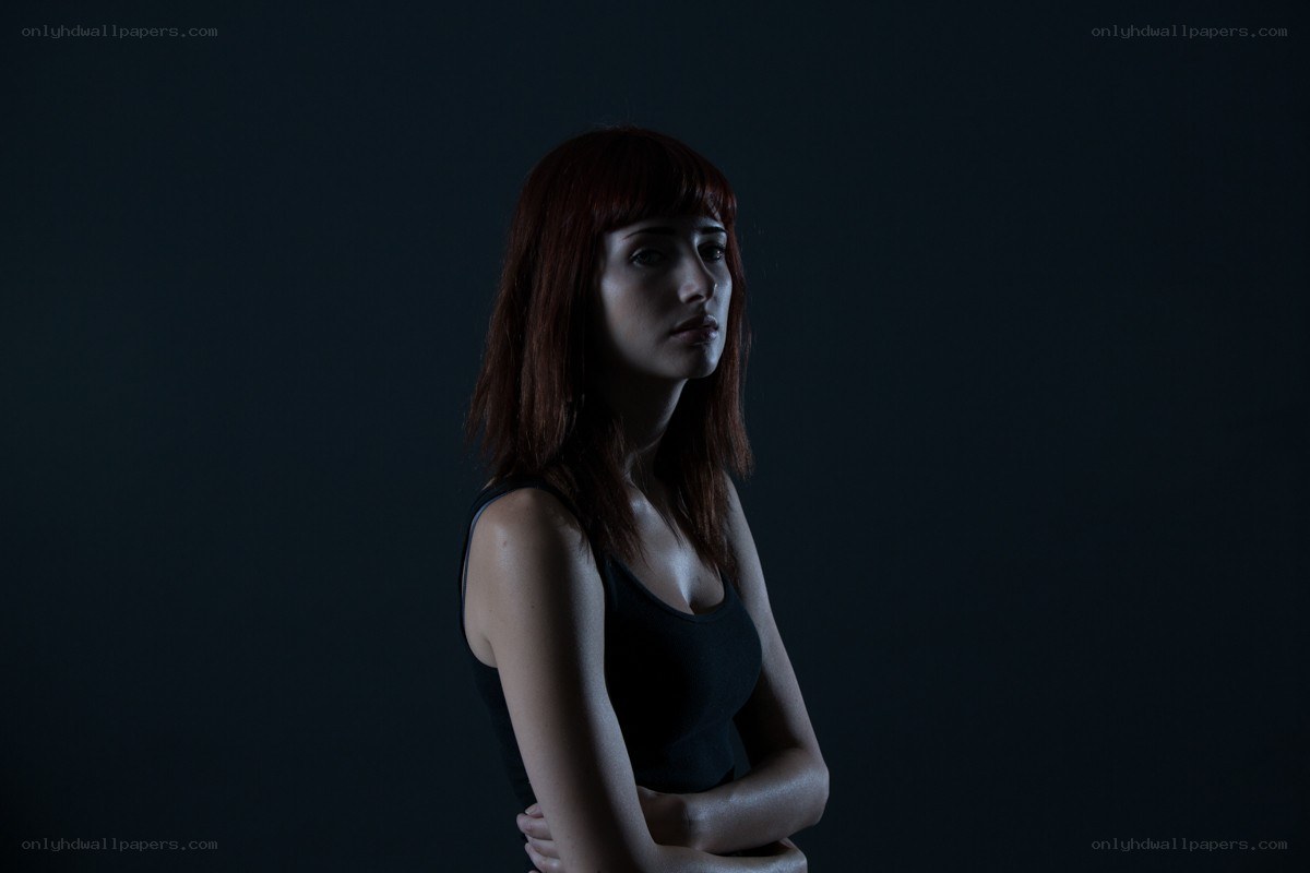 woman in dark setting