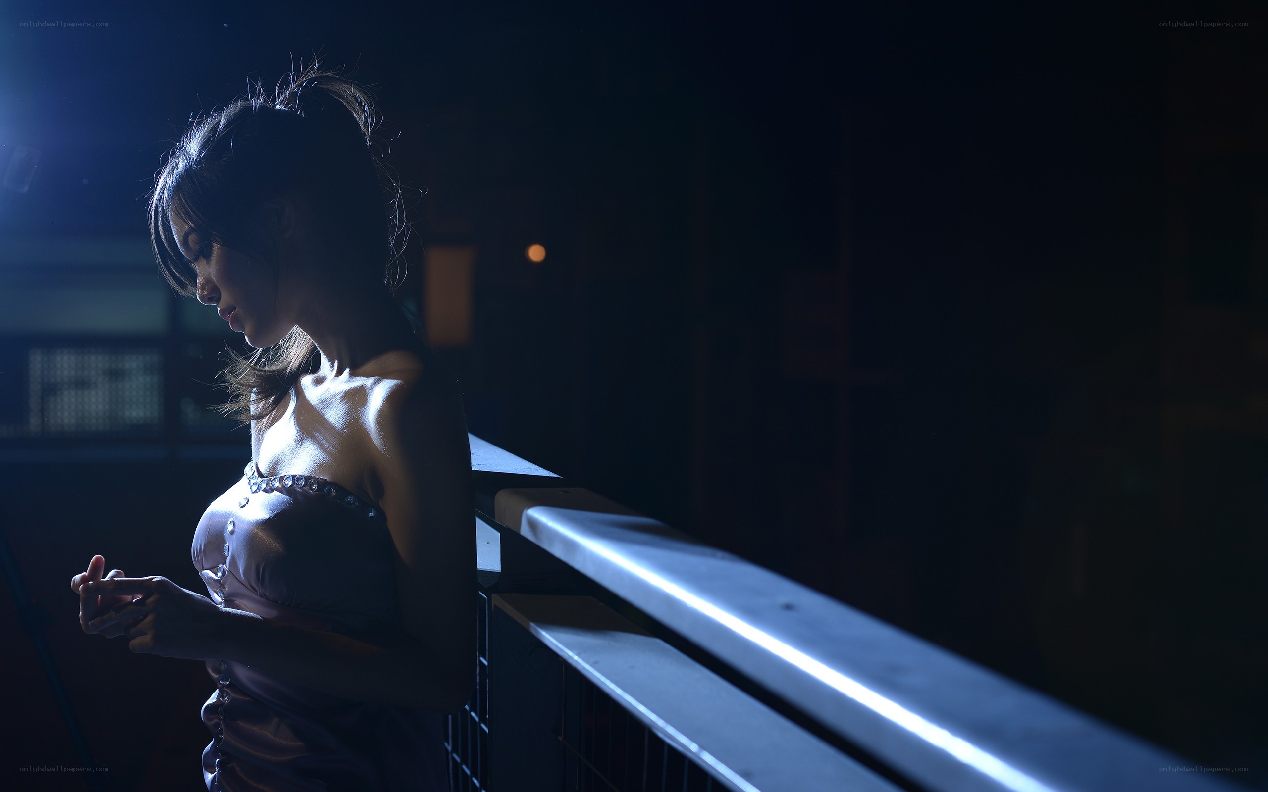 woman in dark setting