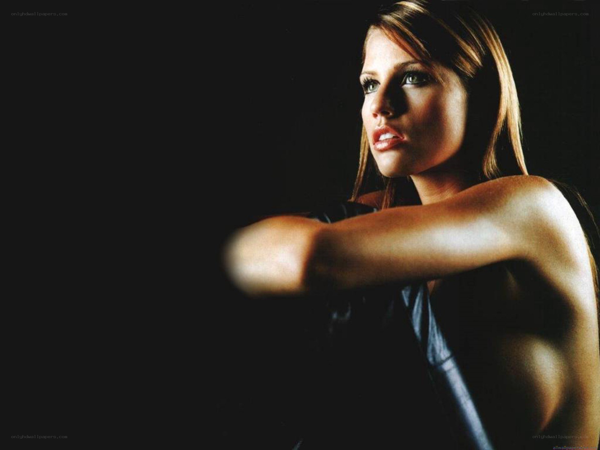 woman in dark setting