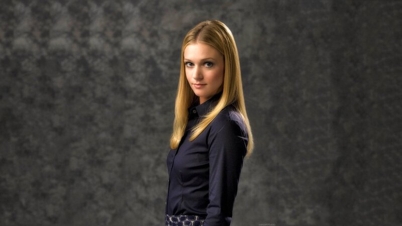 woman in dark shirt