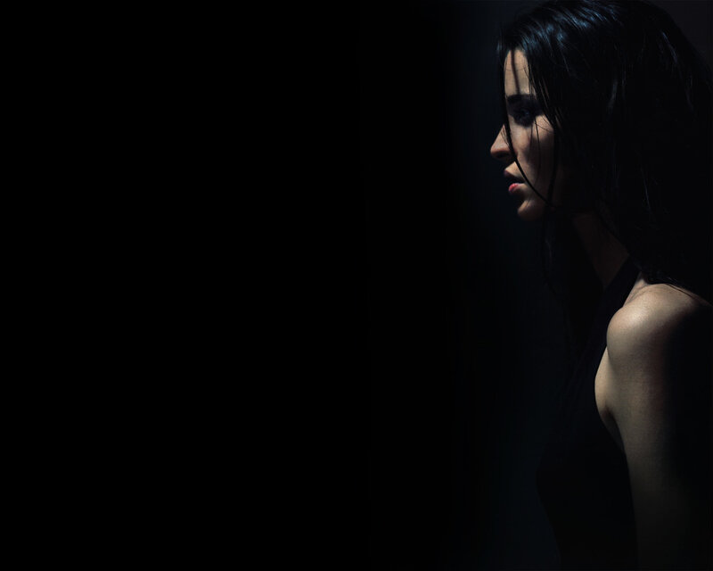 woman in dark silhouette