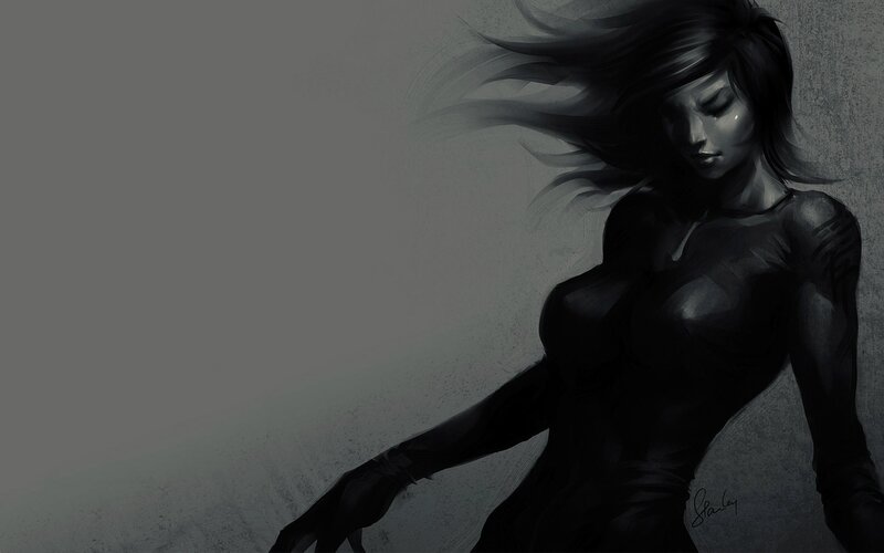 woman in dark suit