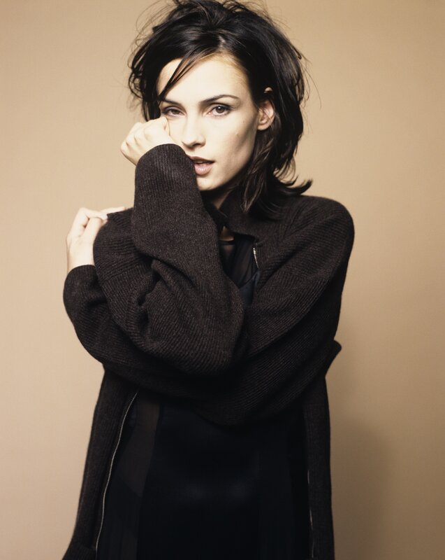 woman in dark sweater