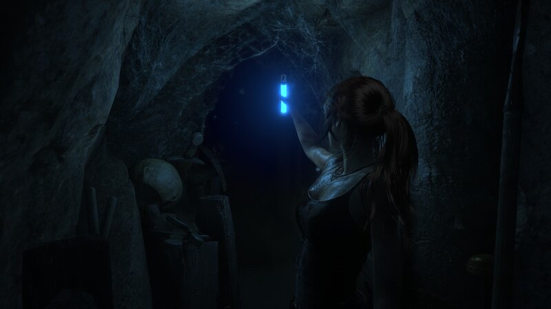 Woman in Dark Tunnel — Black