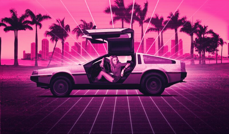 Woman in DeLorean Car